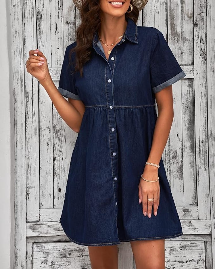 luvamia Denim Babydoll Dress