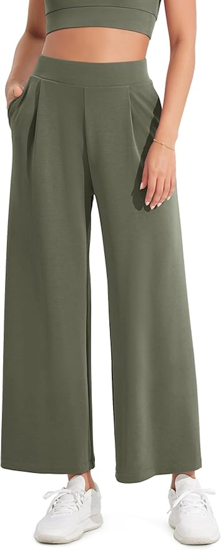 ODODOS Modal Soft Wide Leg Cropped Pants