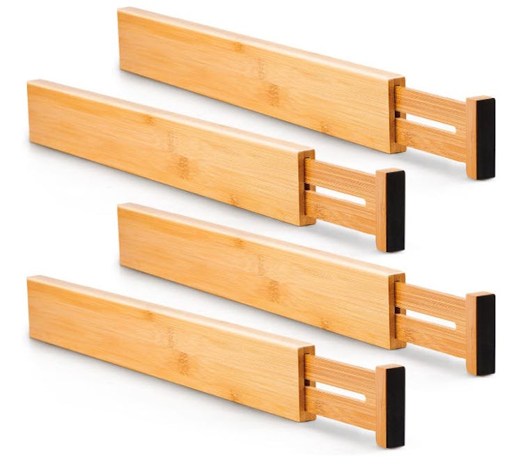 Utoplike Bamboo Kitchen Drawer Dividers (4-Piece)