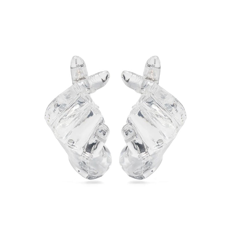 Hand-Shaped Transparent Earrings