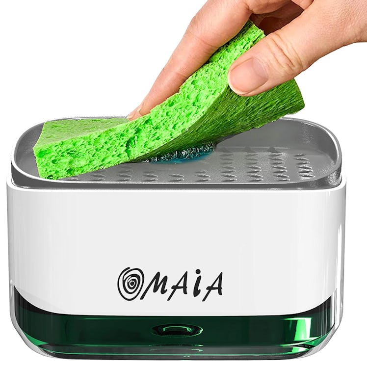 OMAIA 2-in-1 Dish Soap Dispenser with Sponge Holder