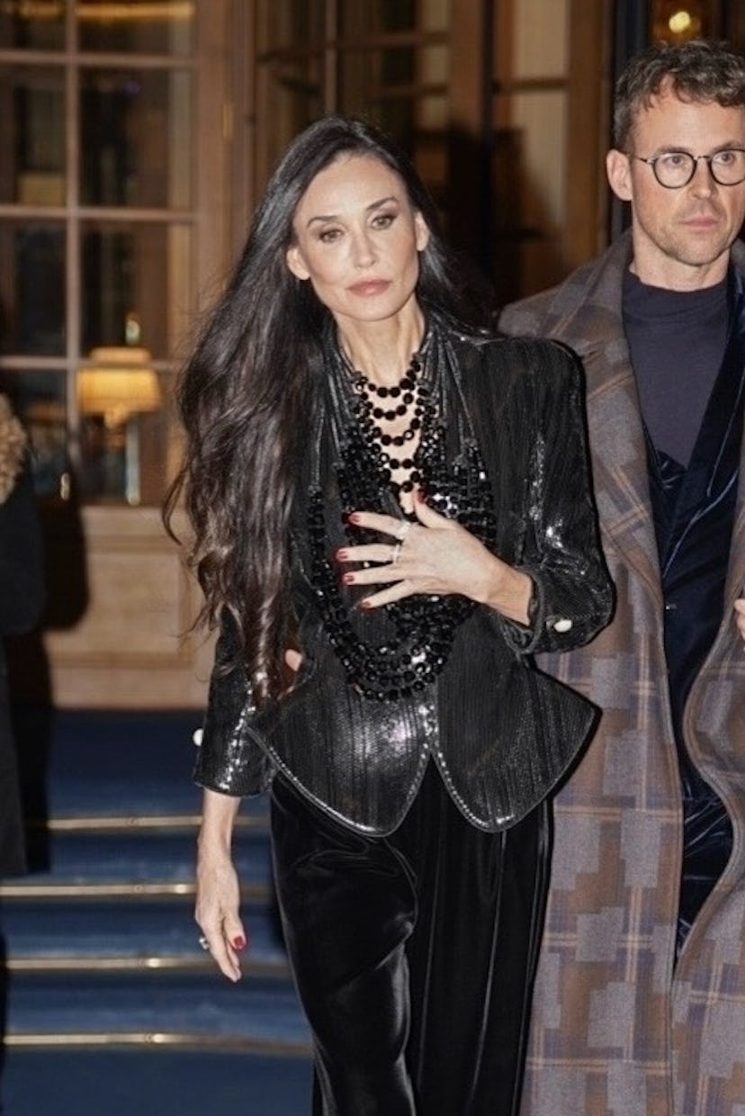 Demi Moore at the Armani Prive show, January 28, 2025.