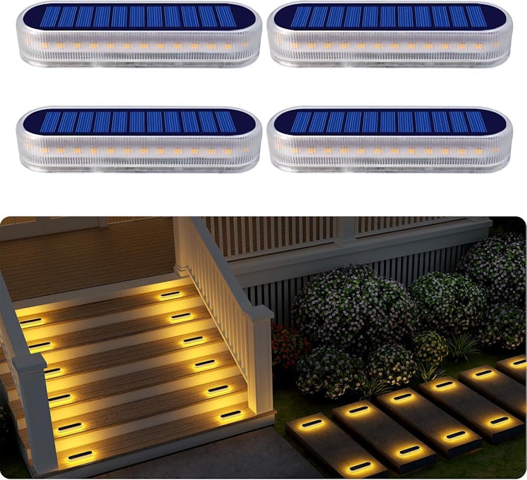 DetarZinLED Solar Step Lights (4-Pack)