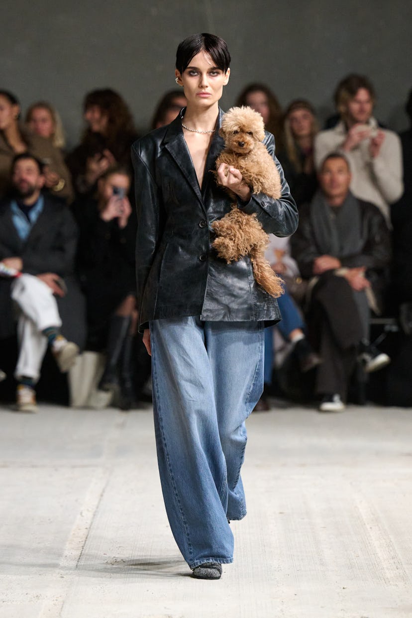 a look from won hundred fall 2025 collection shown at copenhagen fashion week