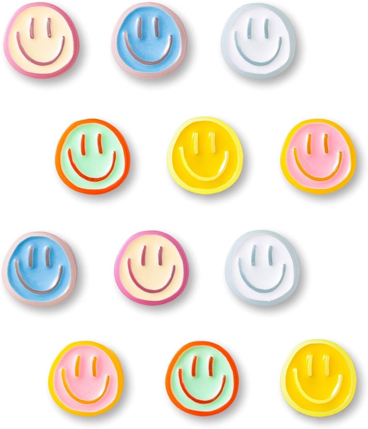 Mymazn Smiley Face Fridge Magnets (12-Pack)