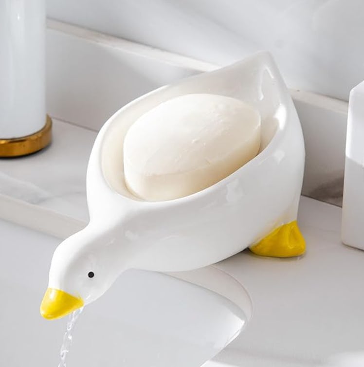 Fewile Duck Ceramic Soap Dish