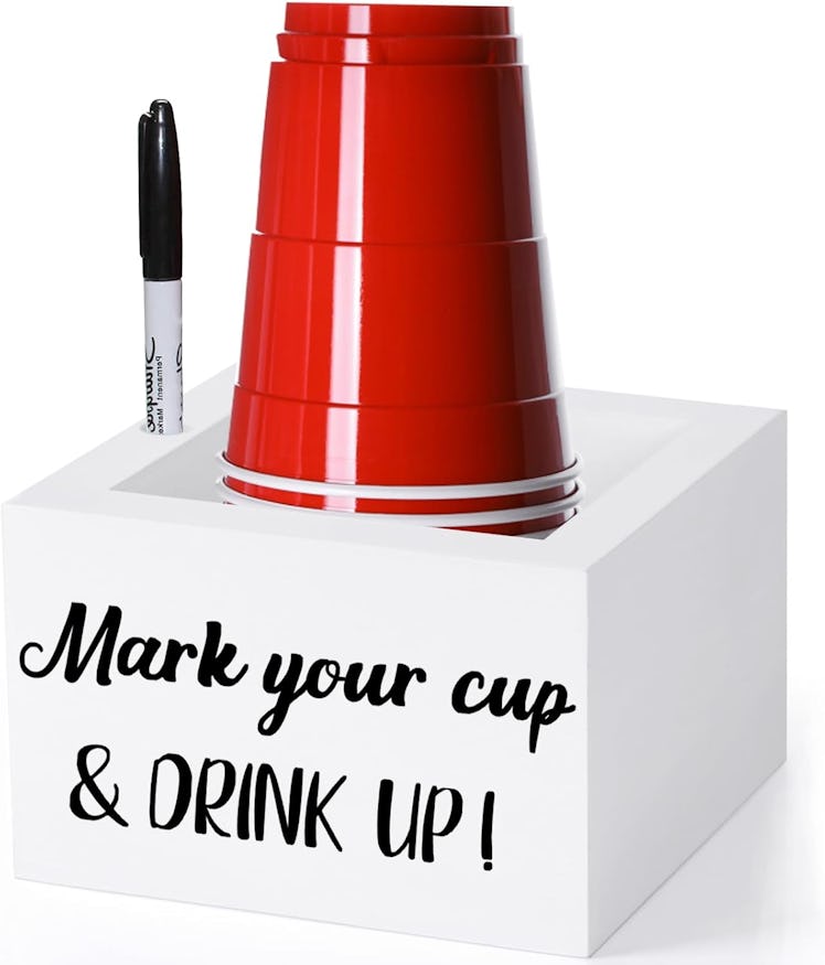 NaiCeay Party Cup Holder with Marker Slot