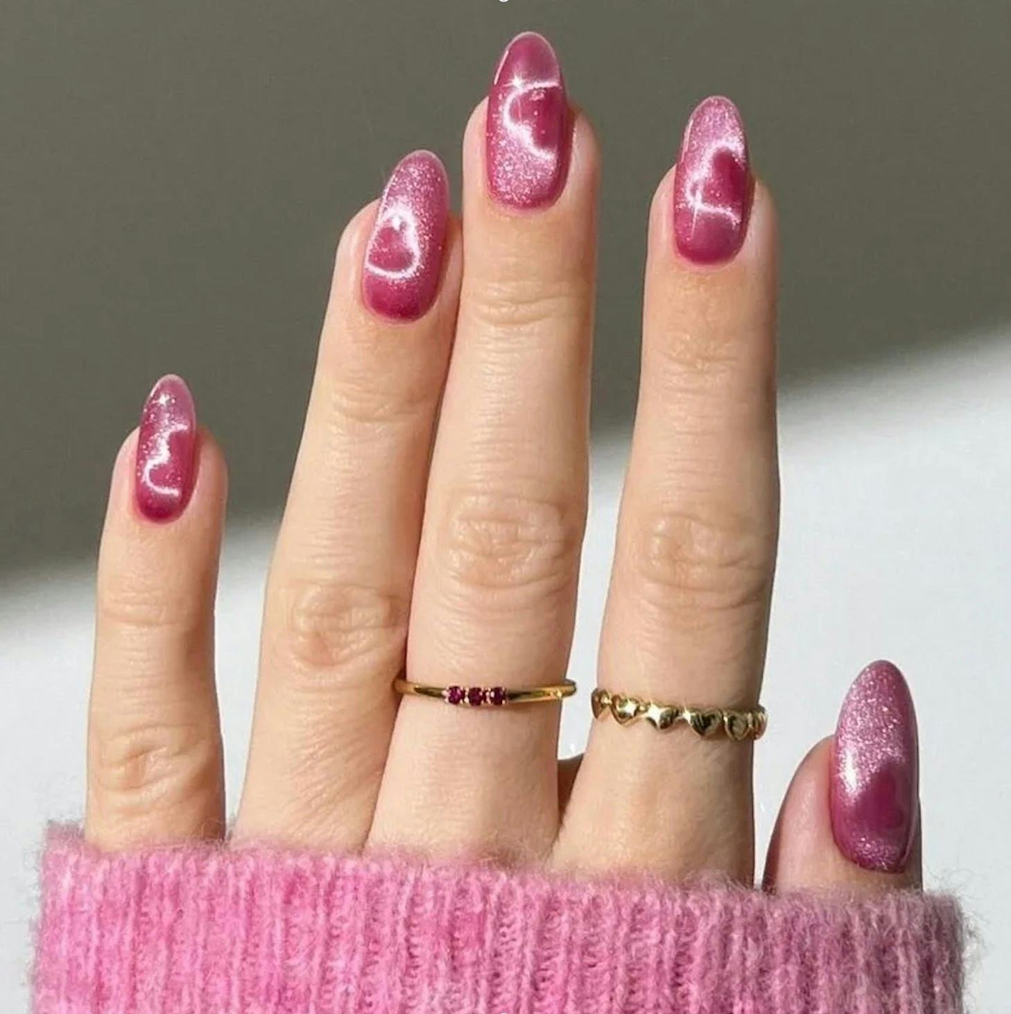 Pink Cat-Eye manicures are on trend for Valentine&rsquo;s Day 2025