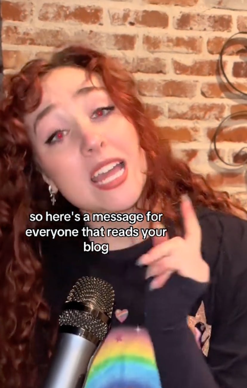 Chappell Roan recreating a Glee scene on TikTok. Screenshot via TikTok