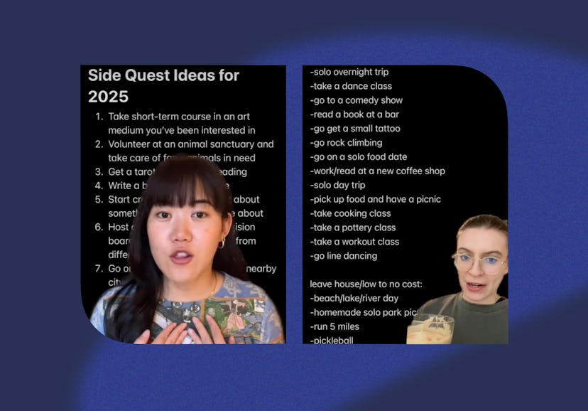 The new year is all about going on "side quests" aka fun little adventures.