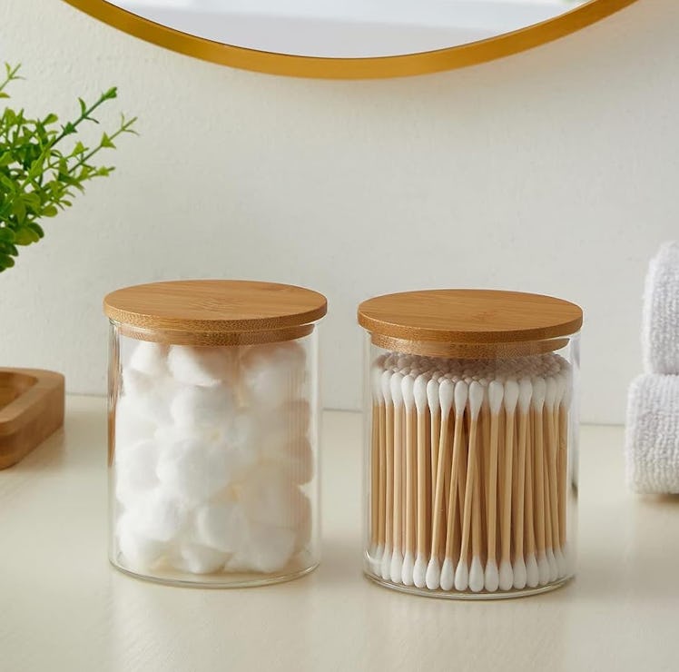 INIUNIK Bathroom Vanity Jars (2-Pack)