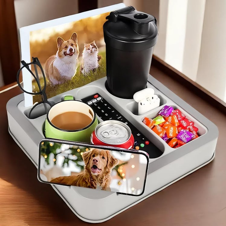 FINTHECH Couch Cup Holder Tray