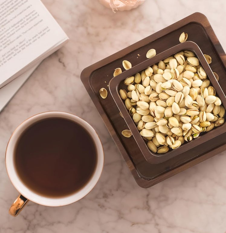 FANATU Wood Pistachio Snack Bowl