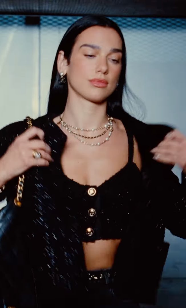 Dua Lipa exposed her undies in a sheer LBD.