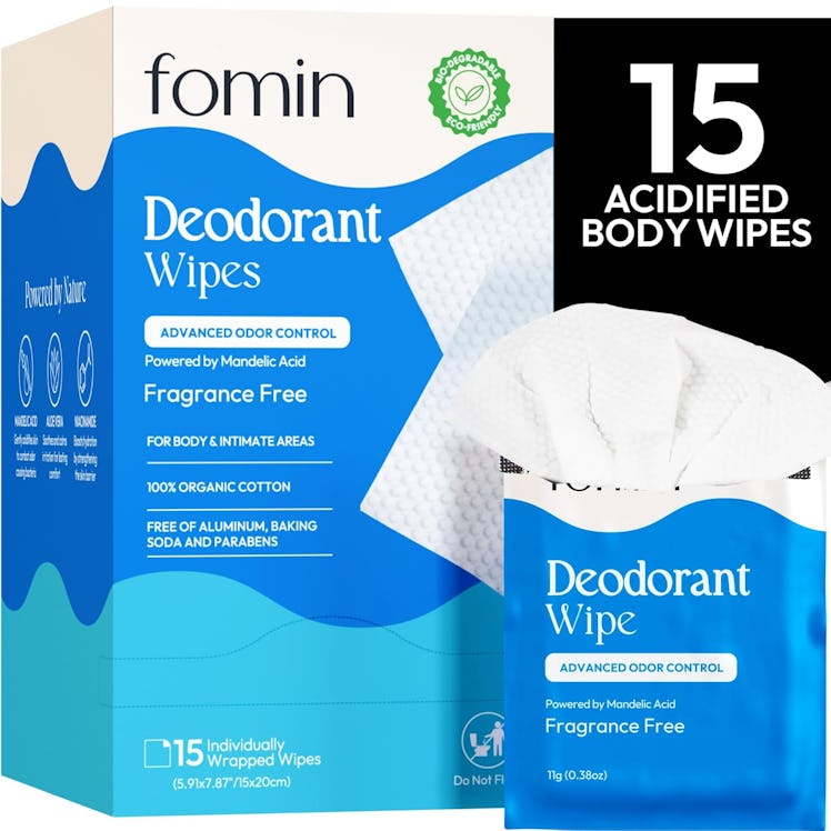 FOMIN Acidified Travel Deodorant Wipes 