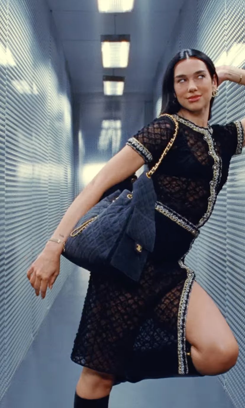 Dua Lipa exposed her undies in a sheer LBD.