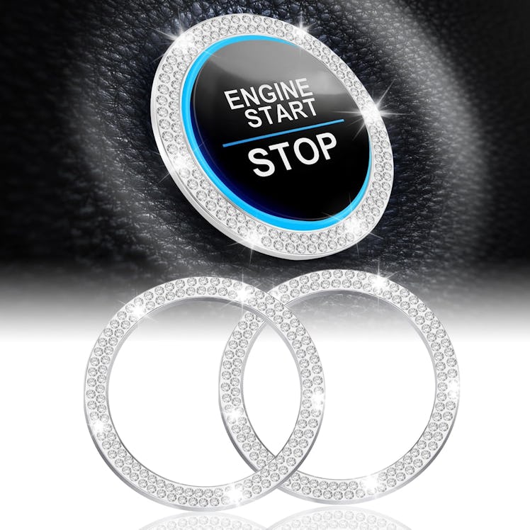 LivTee Rhinestone Start Stop Decoration Rings (2 Pieces)