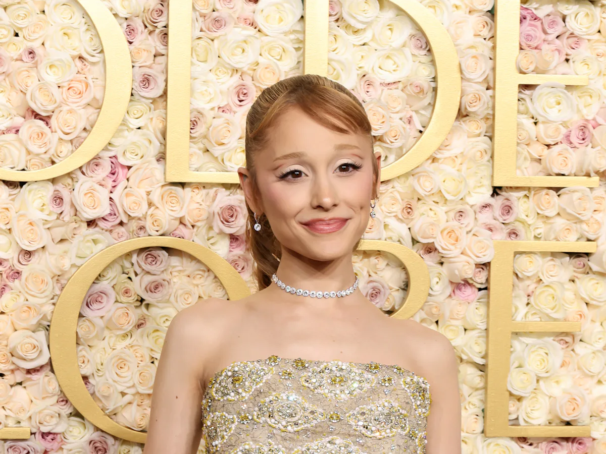 ariana grande dress golden globes Ariana Grande's Outfit at the 2025 Golden Globes Pays Homage to 'Wicked'