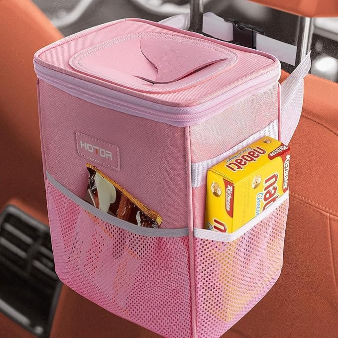HOTOR Car Trash Can with Lid