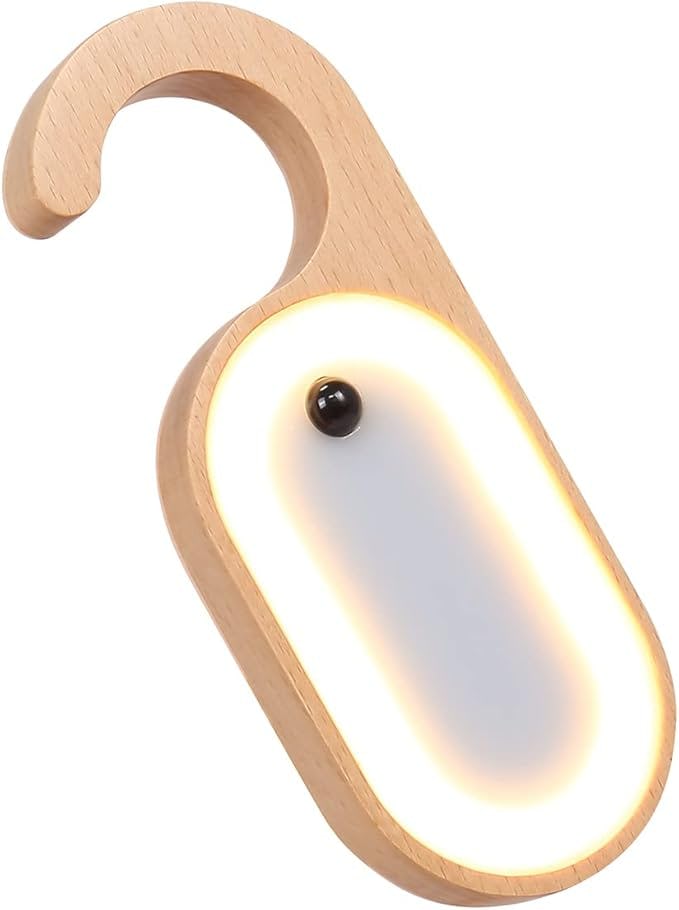 Leapair Wooden Message Board with Motion Sensor Night Light