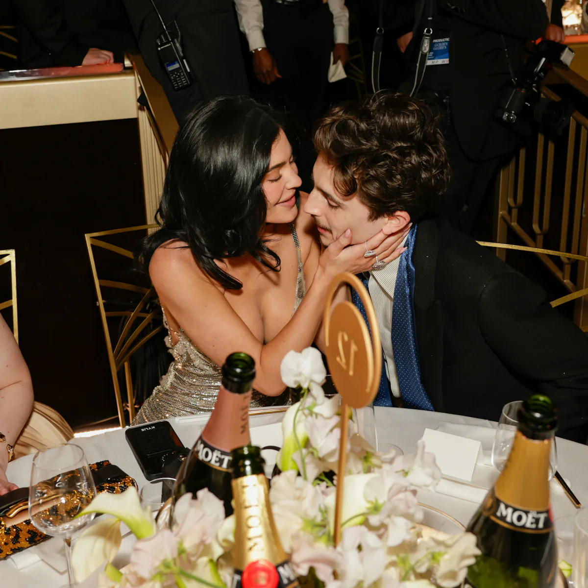 kylie jenner golden globes dress 2025 Attending With Boyfriend Timothee Chalamet, Kylie Jenner Wears A 1999 Versace Backless Gown At The 2025 Golden Globe Awards
