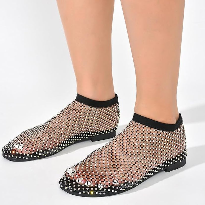 Cape Robbin Fantasia Rhinestone Mesh Flat