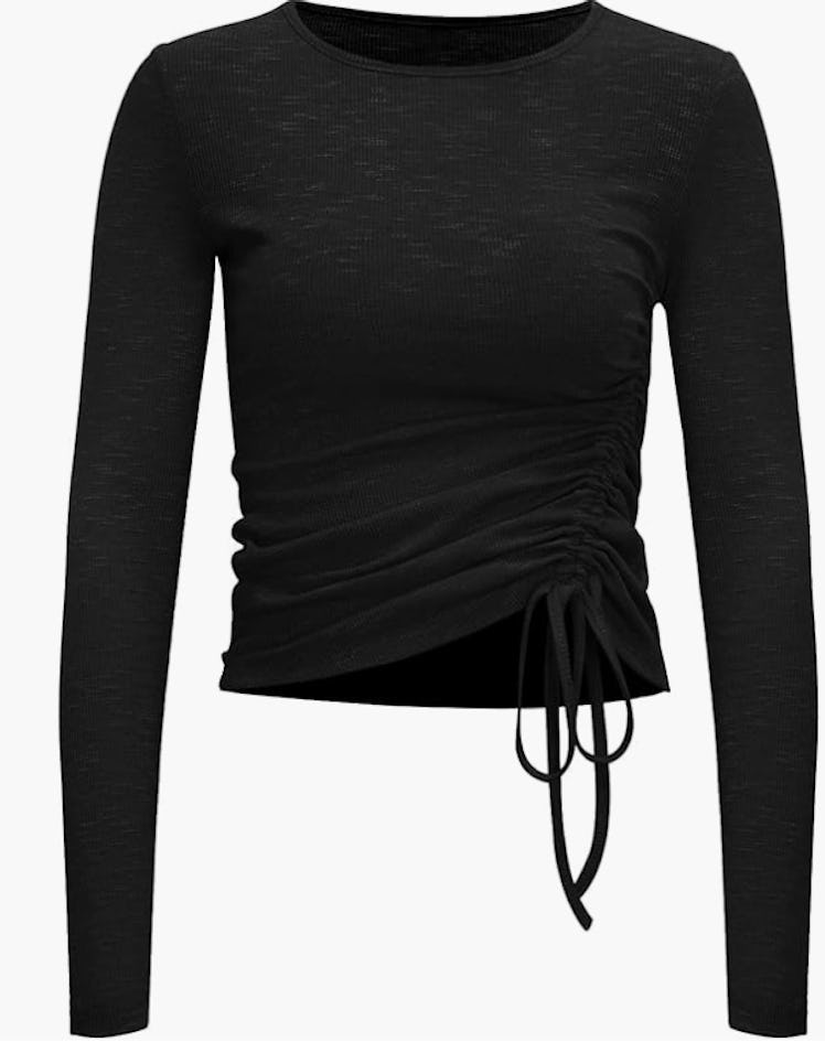 Zengjo Long-Sleeve Ruched Top