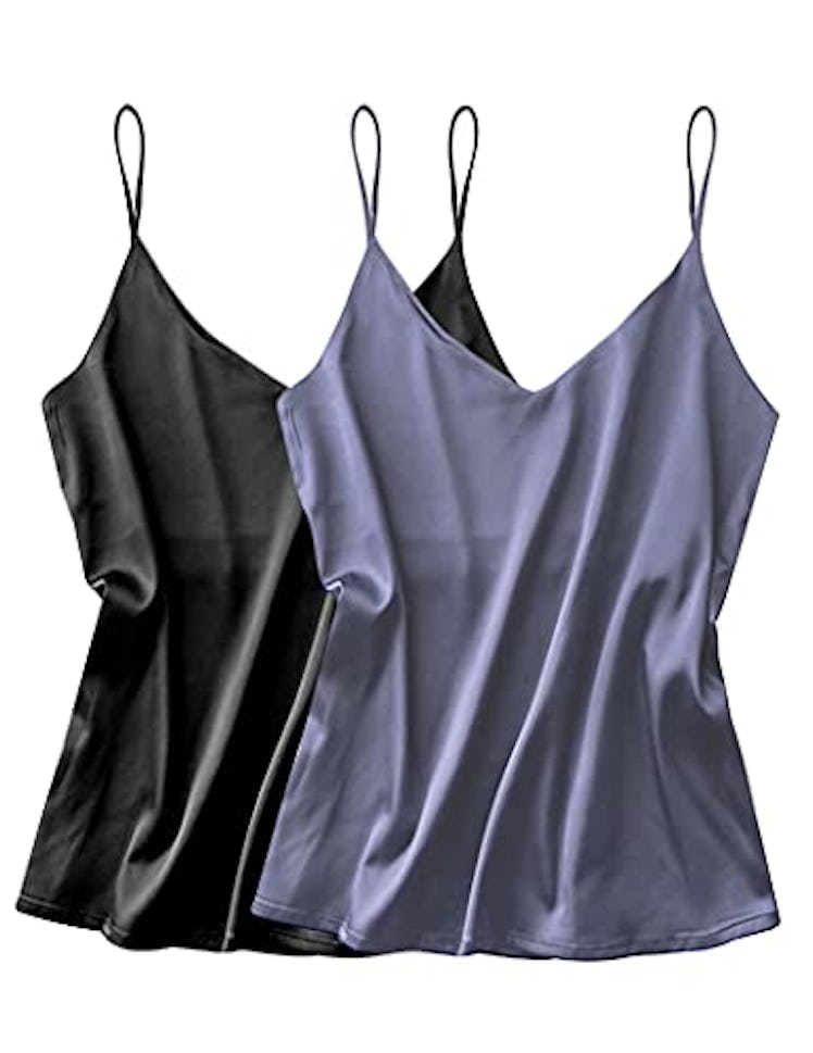 Ekouaer  Satin Tank Tops (2-Pack)