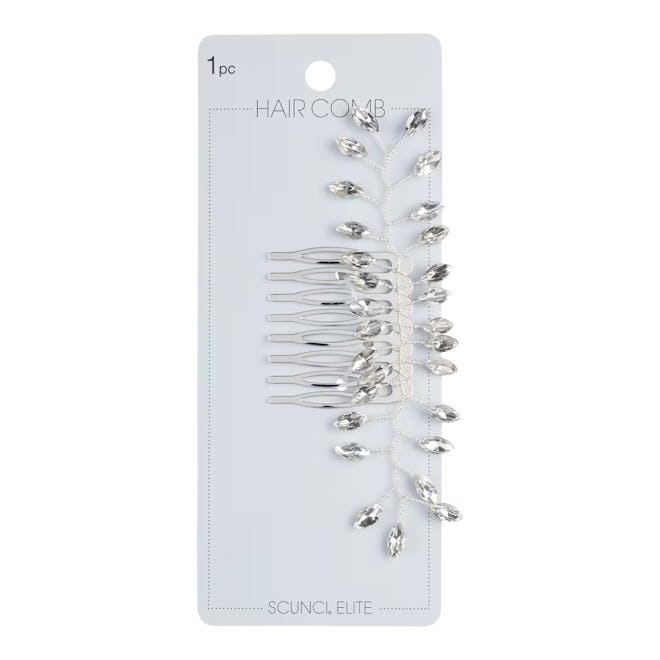 Scünci Silver & Rhinestone Hair Comb