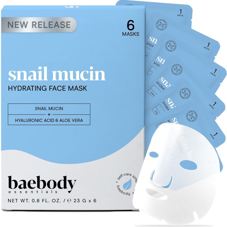 Baebody Snail Mucin Face Masks (6-Pack)