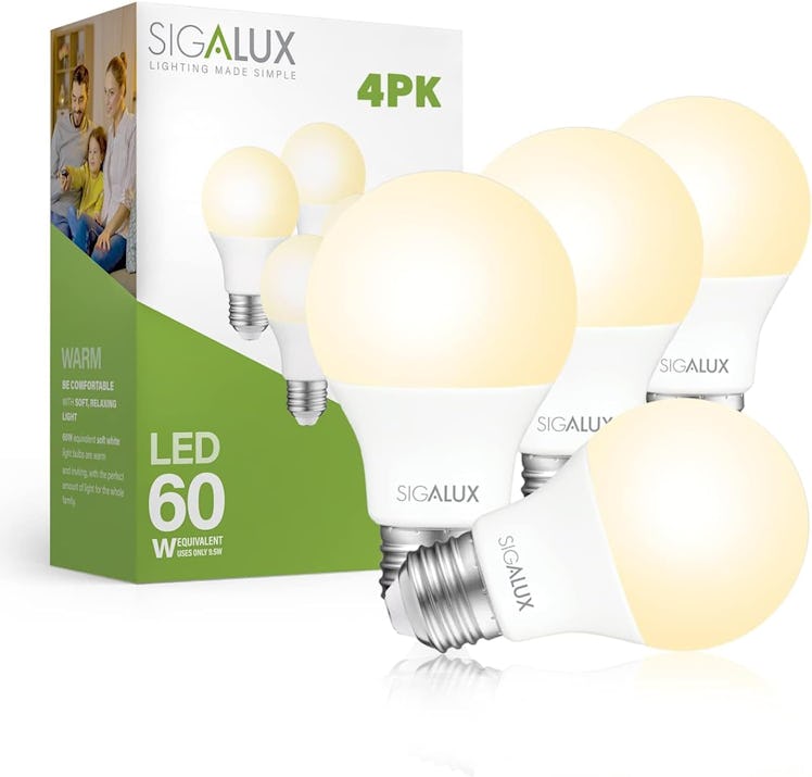 Sigalux Warm LED Light Bulbs (4-Pack)