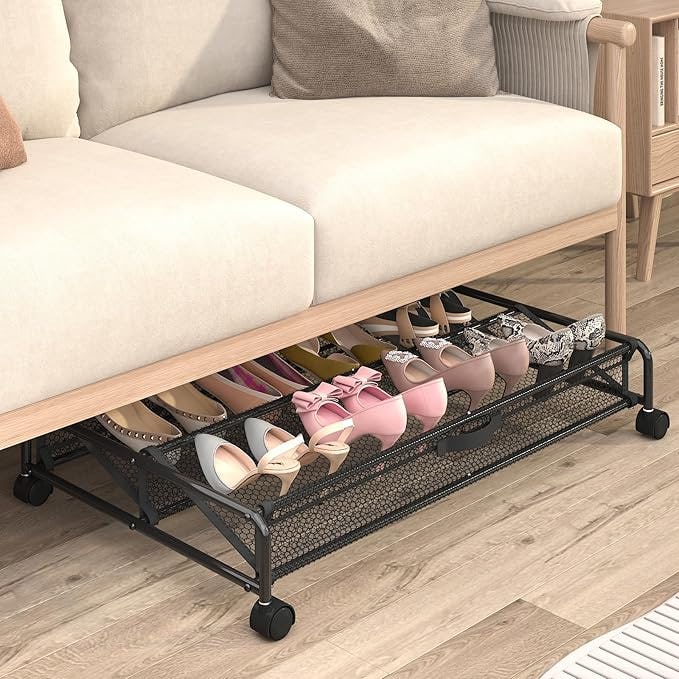 KOSIWU Rolling Under Bed Shoe Storage