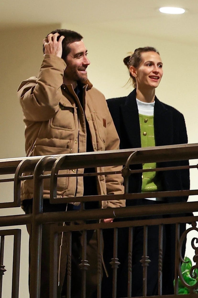 Jake Gyllenhaal and Jeanne Cadieu in Los Angeles, January 7, 2025.