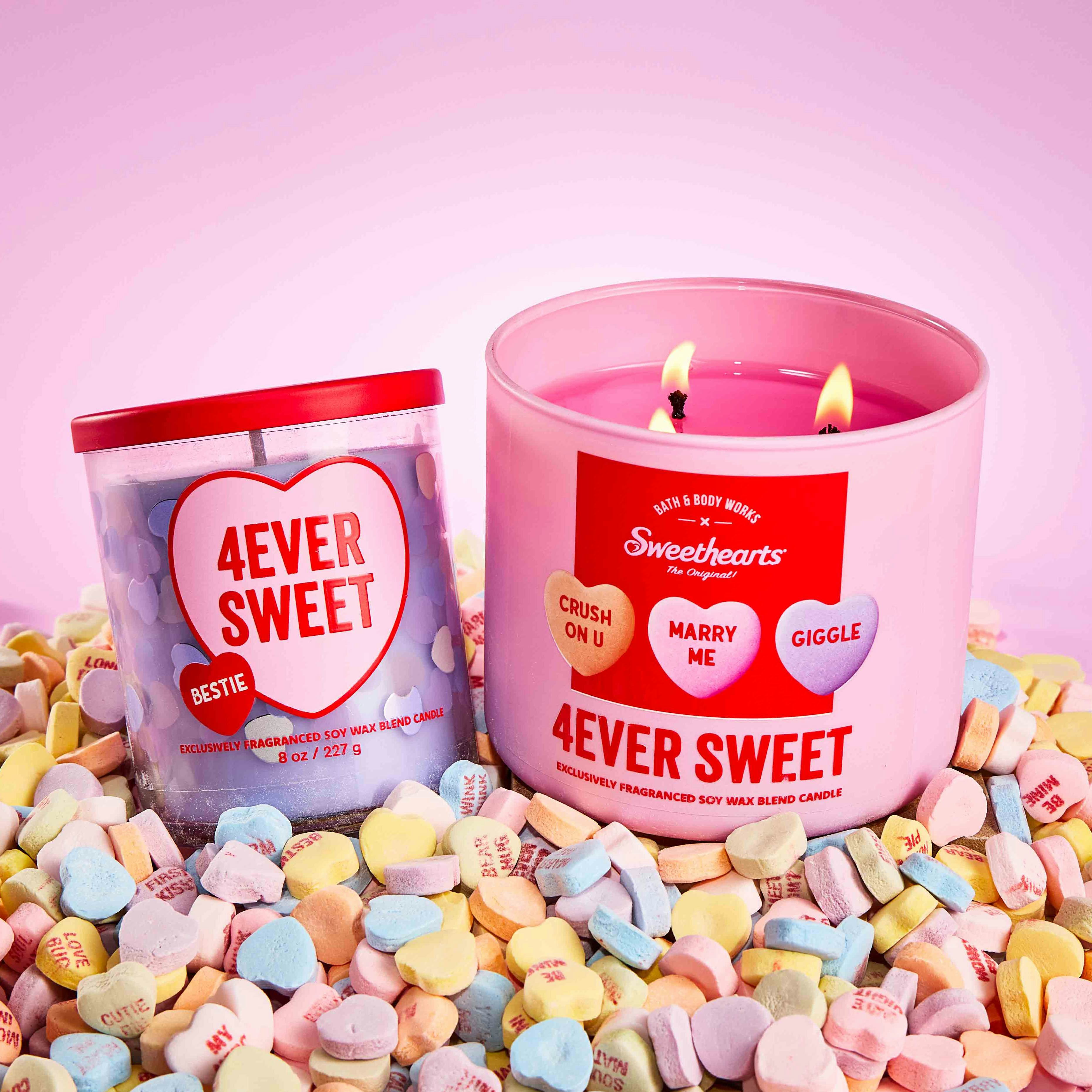 The Bath &amp; Body Works x Sweethearts collection launches on January 13, 2025.
