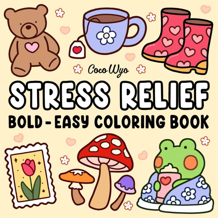 Stress Relief Bold and Easy Coloring Book