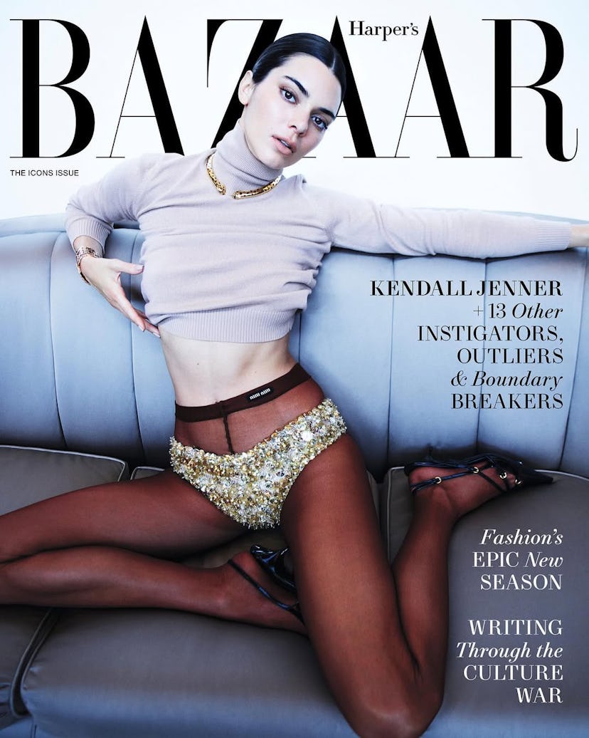 Kendall Jenner on the cover of Harper’s Bazaar.