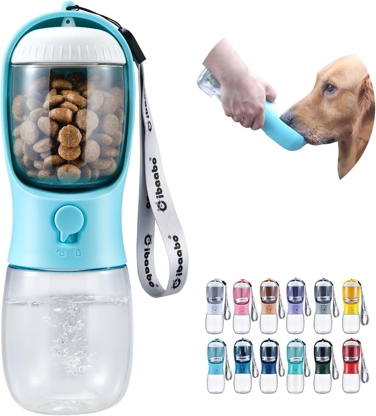 Cibaabo Dog Water Bottle with Food Container