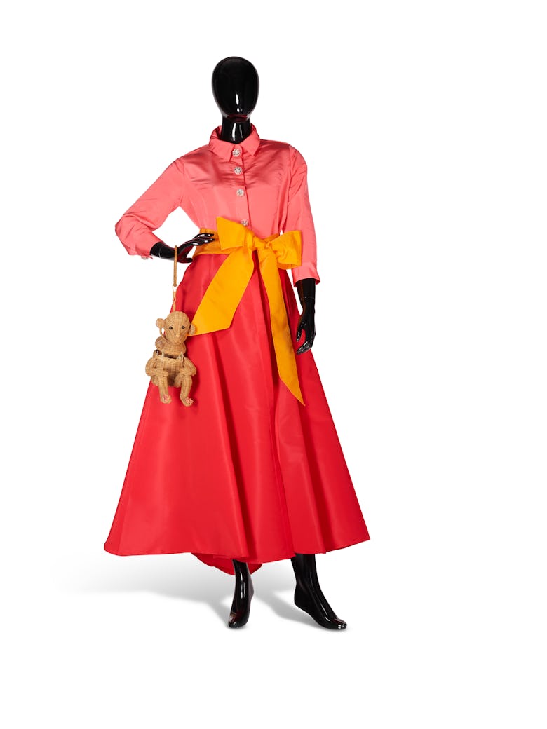 A tri-color block shirt dress from Carolina Herrera.