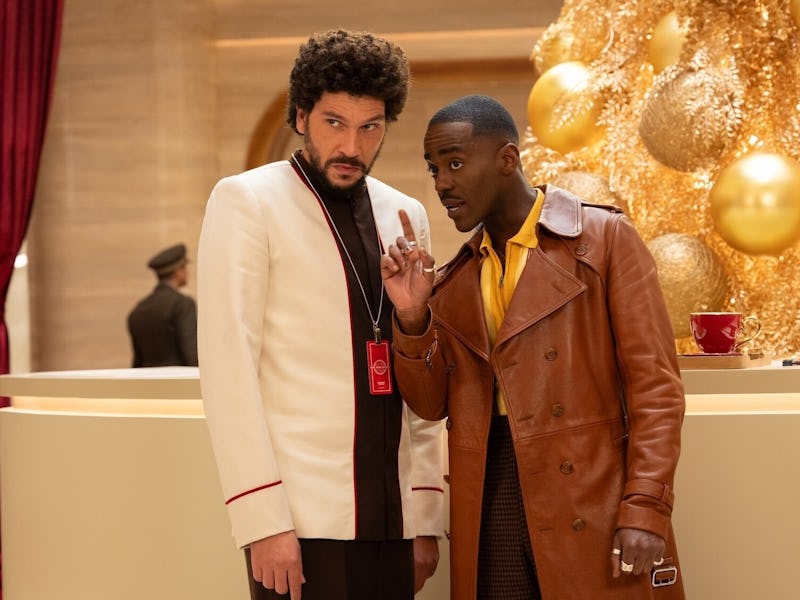 Trev (Joel Fry) and the Doctor (Ncuti Gatwa) in 'Doctor Who: Joy to the World.'