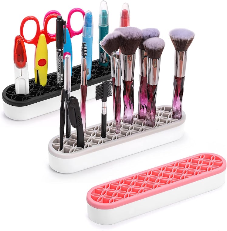 Elsjoy  Silicone Makeup Brush Holder (3-Pack)