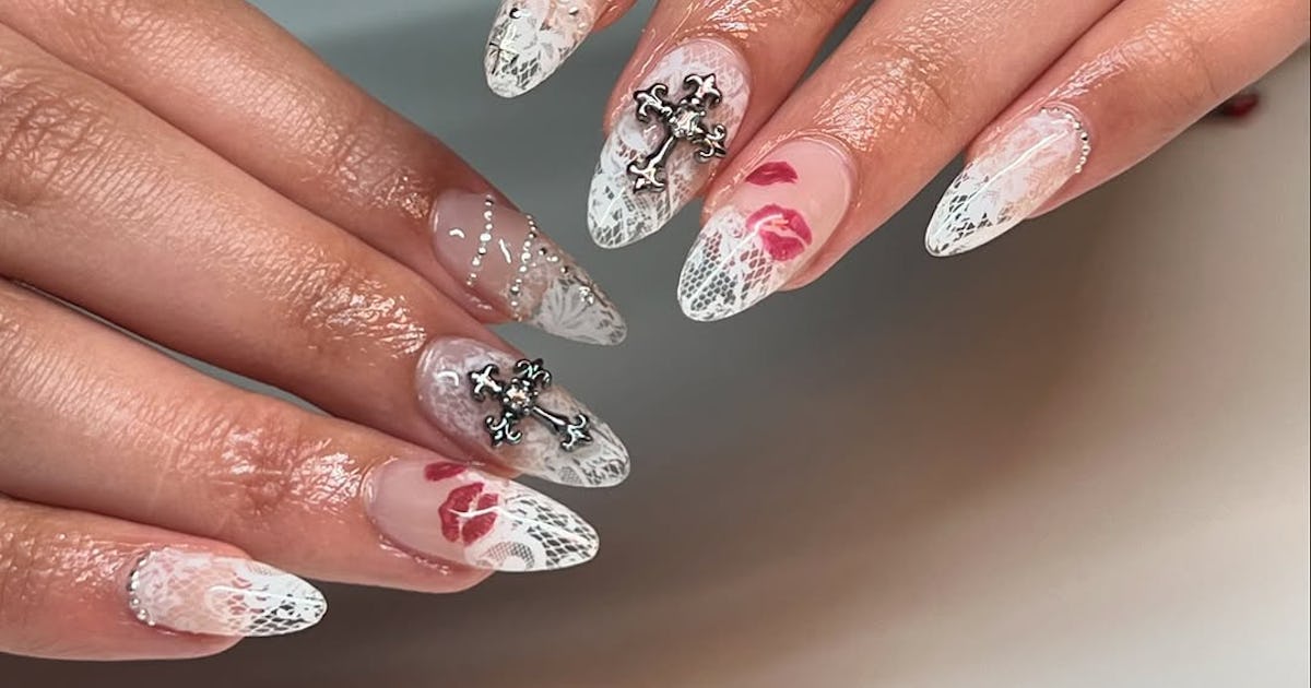9 Lace Nail Designs Perfect For Your Fall Mani Mood Board