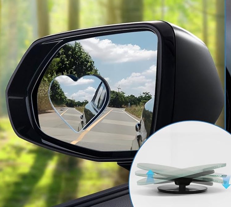 HINGTAI Heart Blind Spot Mirrors (2-Pack)
