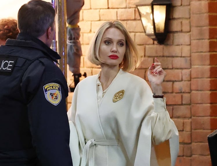 Angelina Jolie filming Anxious People in London