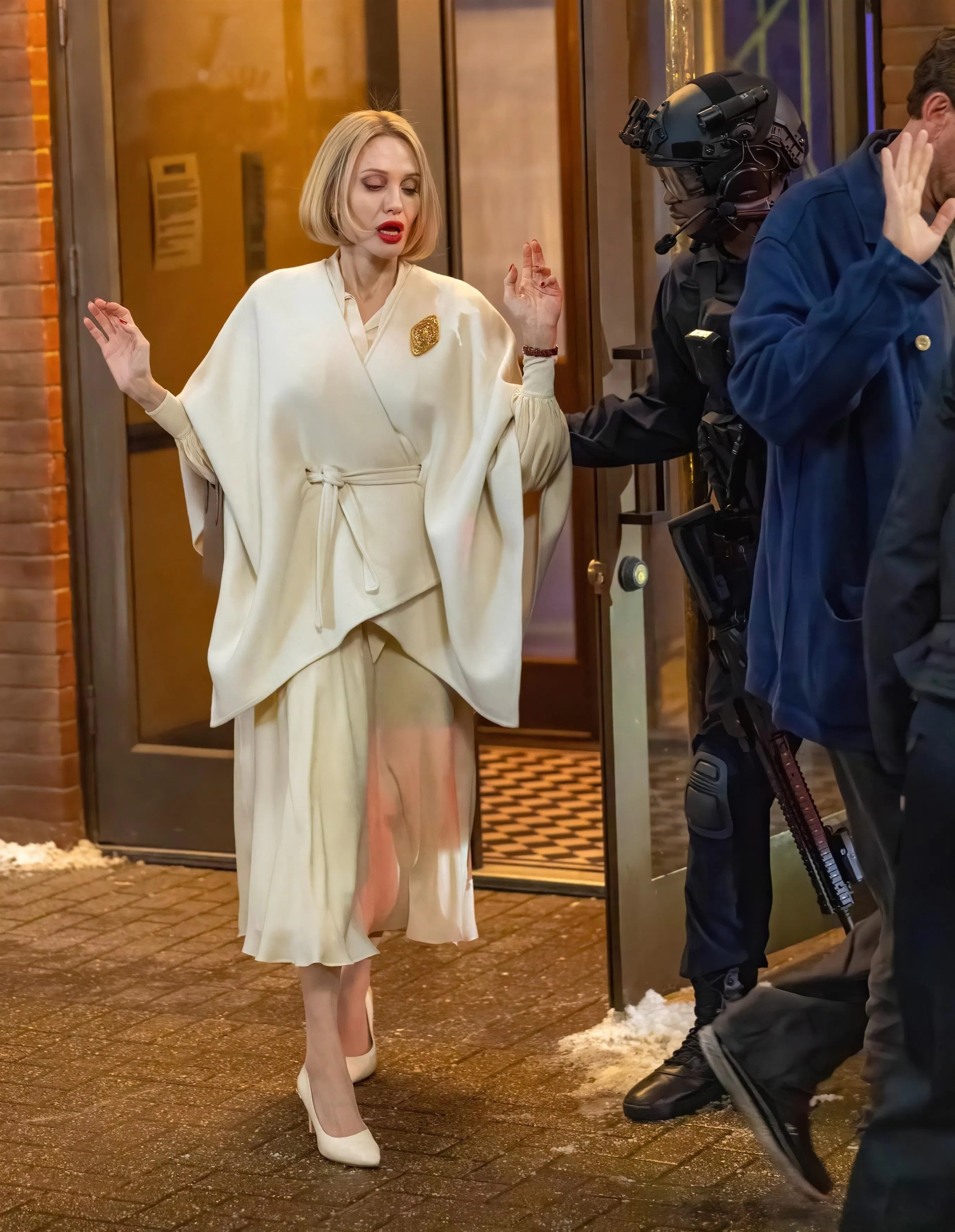 Angelina Jolie filming Anxious People in London