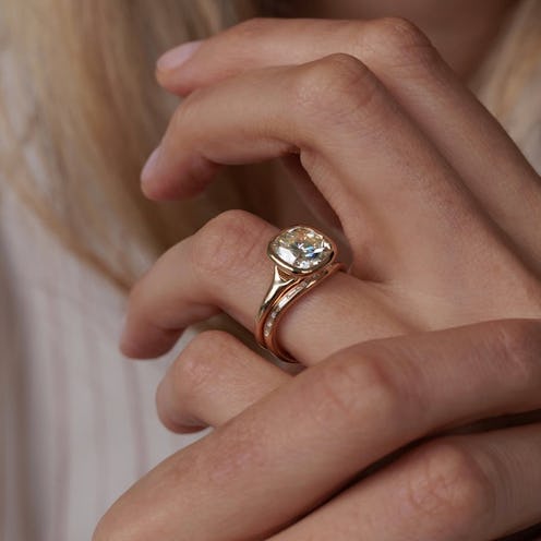 Old mine engagement rings