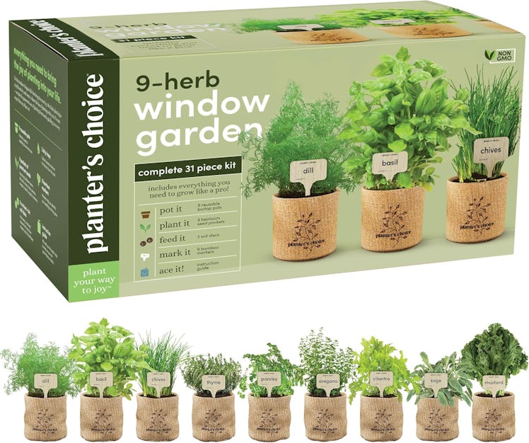 Planters' Choice 9-Herb Indoor Window Garden Kit