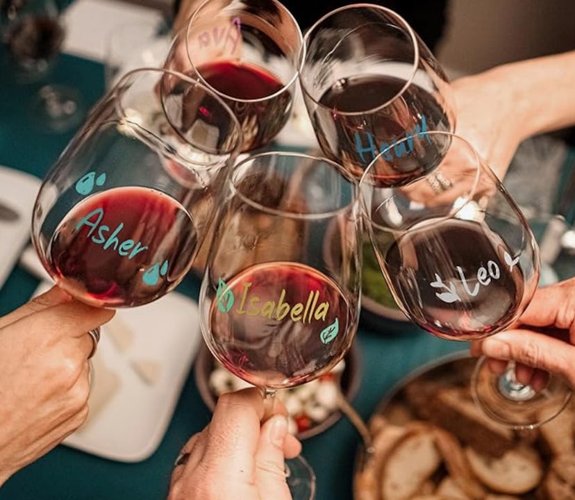 GAINWELL Metallic Wine Glass Markers (8-Pack)