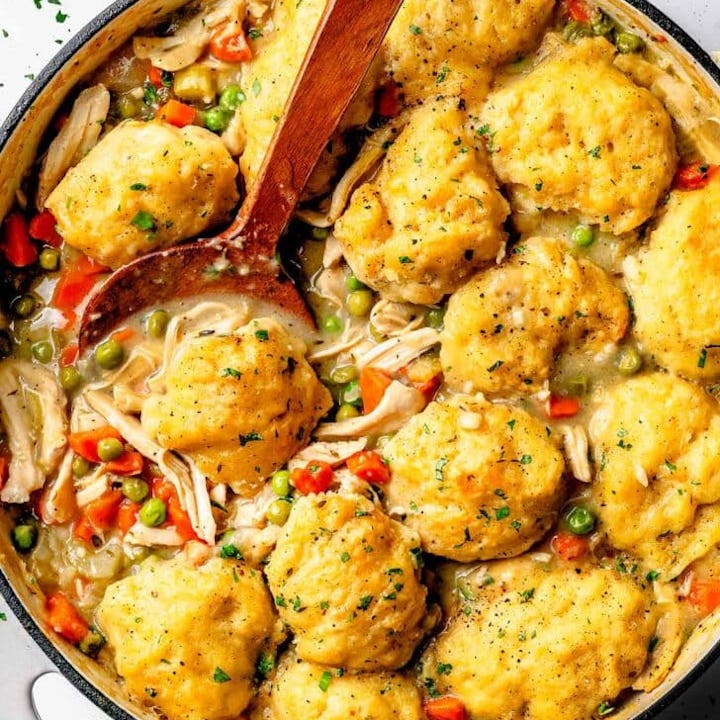 Easy Chicken and Dumplings, in a story about easy weeknight comfort meals