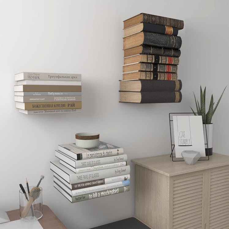 STORAGE MANIAC Invisible Bookshelves (4-Pack)