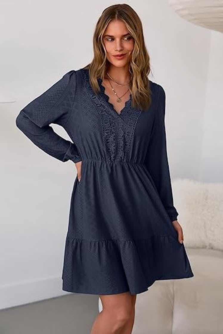 Dokotoo Elegant Lace Hollow Out Dress